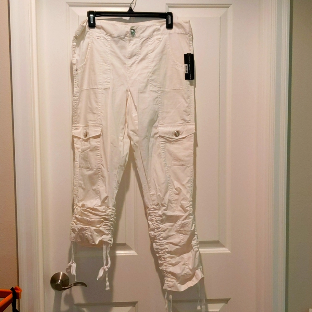 INC White Crop pants